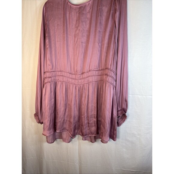 Torrid Long Sleeve Blouse Dusty Rose Size 4XL Preowned - Picture 5 of 12
